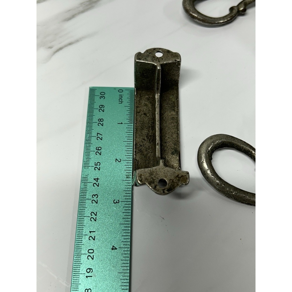 Vintage Ornate LATCH Levers Lot Of 2 With Latch Plate No Key - Picture 6 of 9